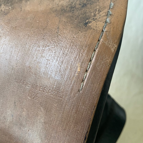 Worn in resoled 8.5 ankle boot zip heel leather stitching detail Madewell - Picture 12 of 12